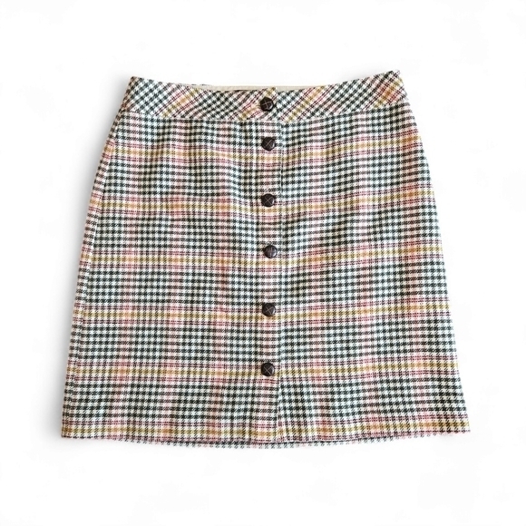 Talbots Academia Skirt Women Size 8P Wool Blend A Line‎ High Waist Plaid Lined - Picture 1 of 8